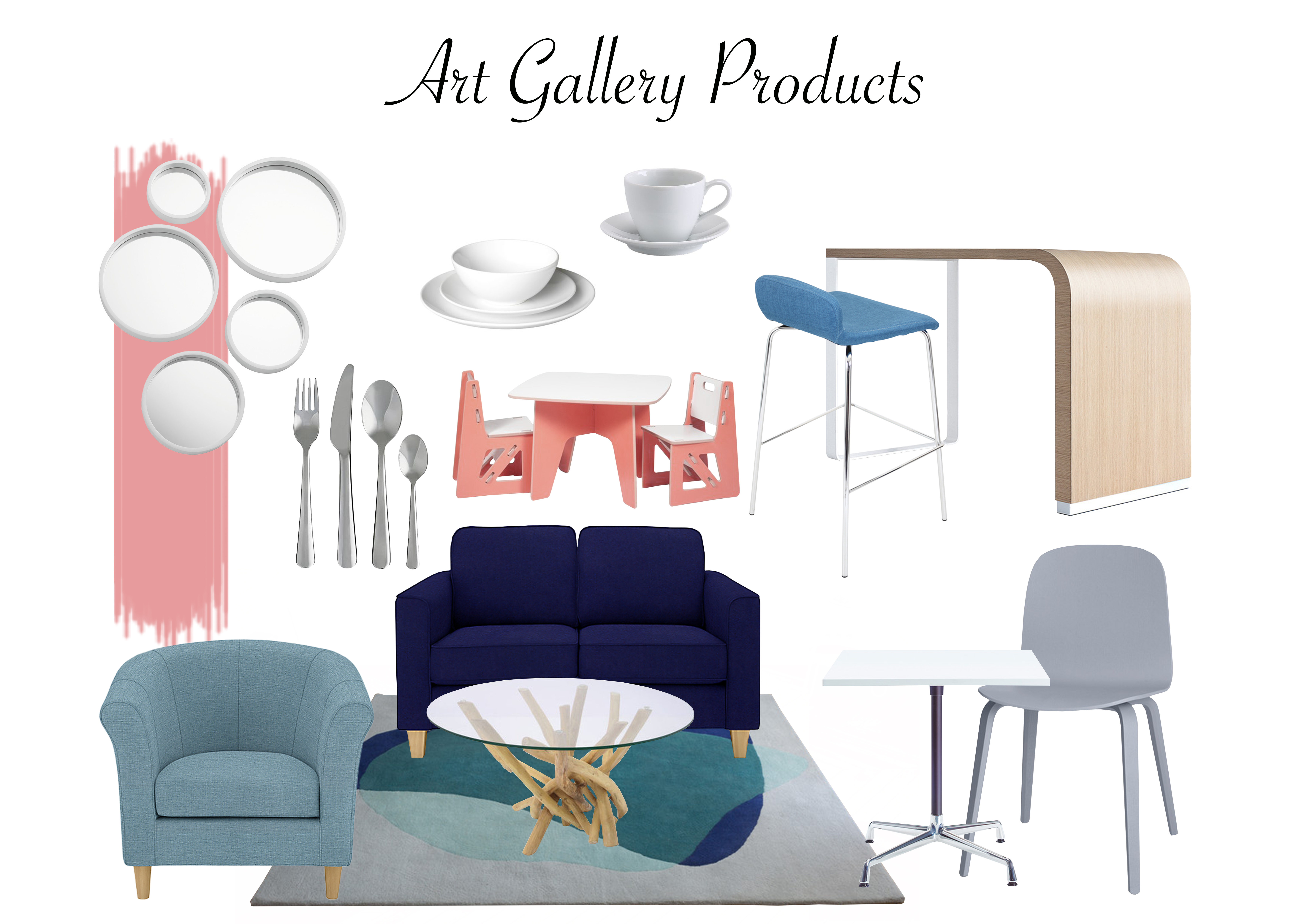 art gallery product board update